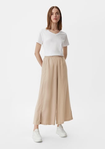 comma casual identity Wide leg Trousers in Beige: front
