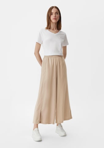 comma casual identity Wide Leg Hose in Beige: predná strana