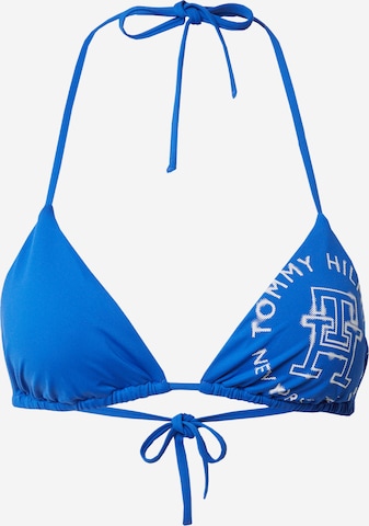 Tommy Hilfiger Underwear Triangle Bikini Top in Blue: front