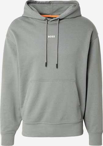 Sweat-shirt BOSS en vert : devant