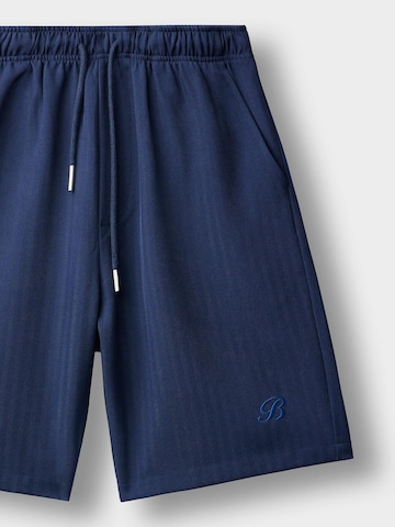 Burocs Regular Pants 'Herringbone' in Blue