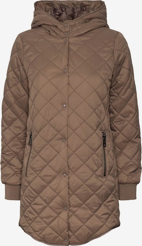Vero Moda Curve - Abrigo de entretiempo en marrón: frente
