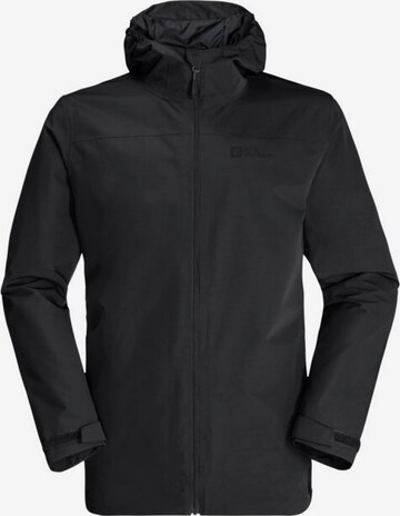 JACK WOLFSKIN Outdoor jacket in Black: front