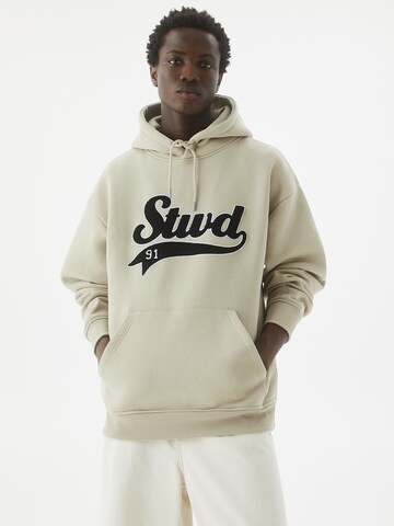 Sweat-shirt Pull&Bear en beige : devant