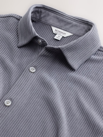 Next Regular fit Button Up Shirt in Grey