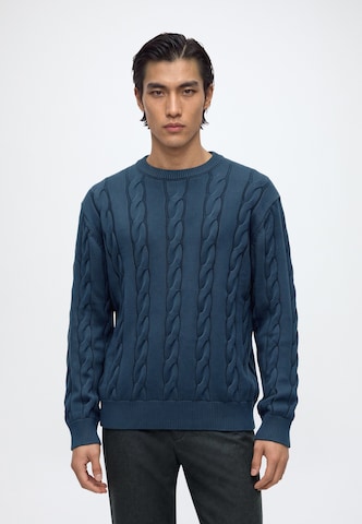 Pull-over BALMOHK en bleu : devant