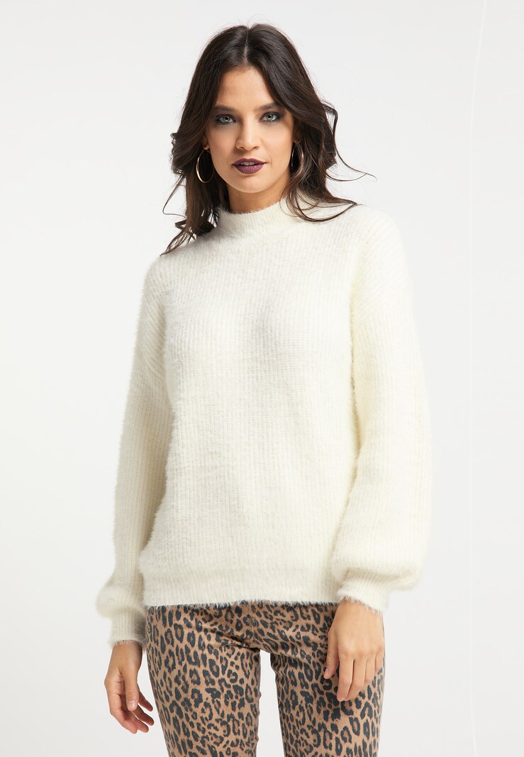 Women Clothing faina Fine-knit sweaters White