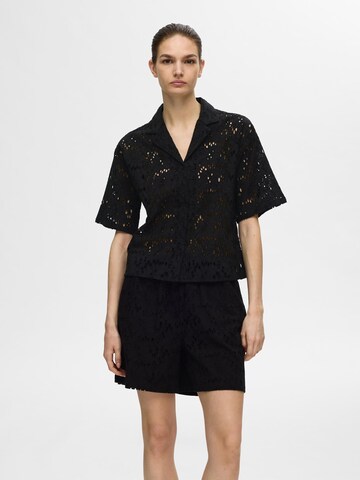 SELECTED Bluse in Schwarz: Vorderseite