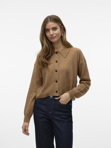 VERO MODA Knit cardigan 'BLAIR' in Brown: front