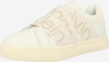 Slip on Calvin Klein Jeans en blanc : devant