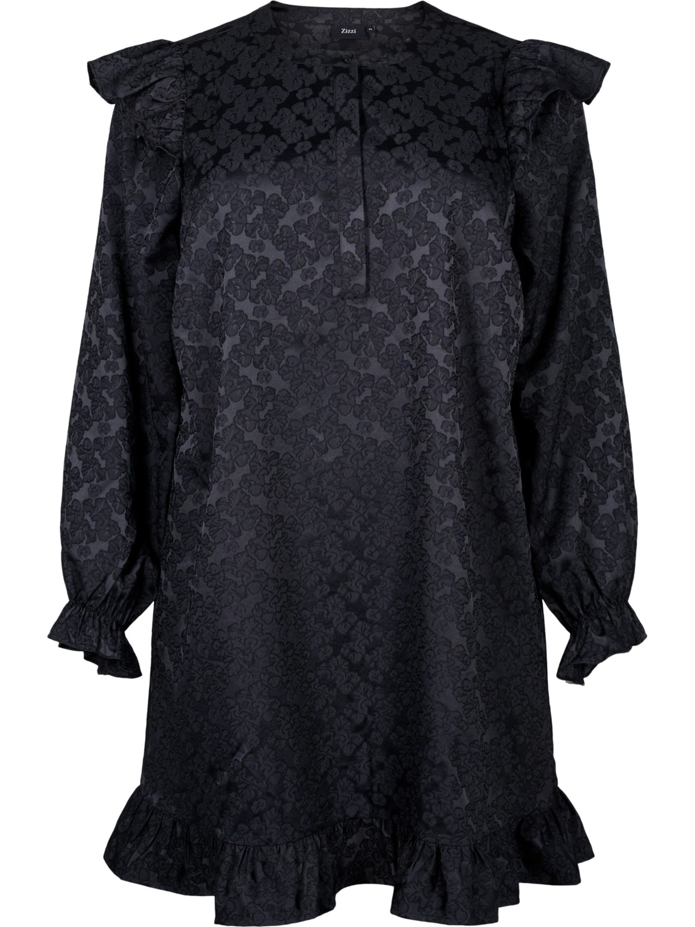 Abito 'ELIN' di Zizzi in nero: frontale