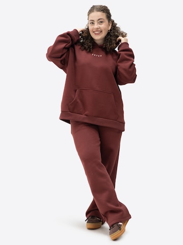 TATES Wide Leg Sporthose in Rot