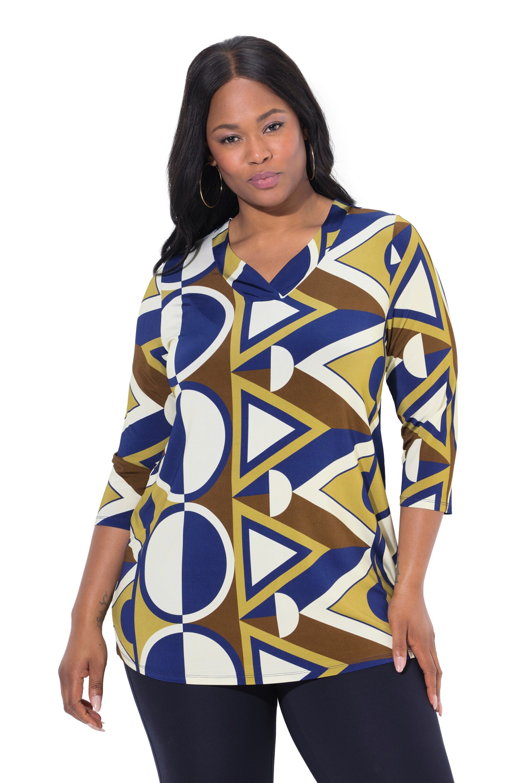 Ulla Popken Blouse in Gemengde kleuren: voorkant