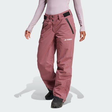 ADIDAS TERREX Loose fit Sports trousers 'Xperior' in Red: front