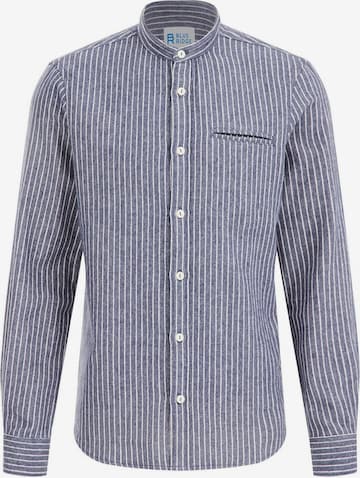 WE Fashion Regular fit Button Up Shirt in Blue: front