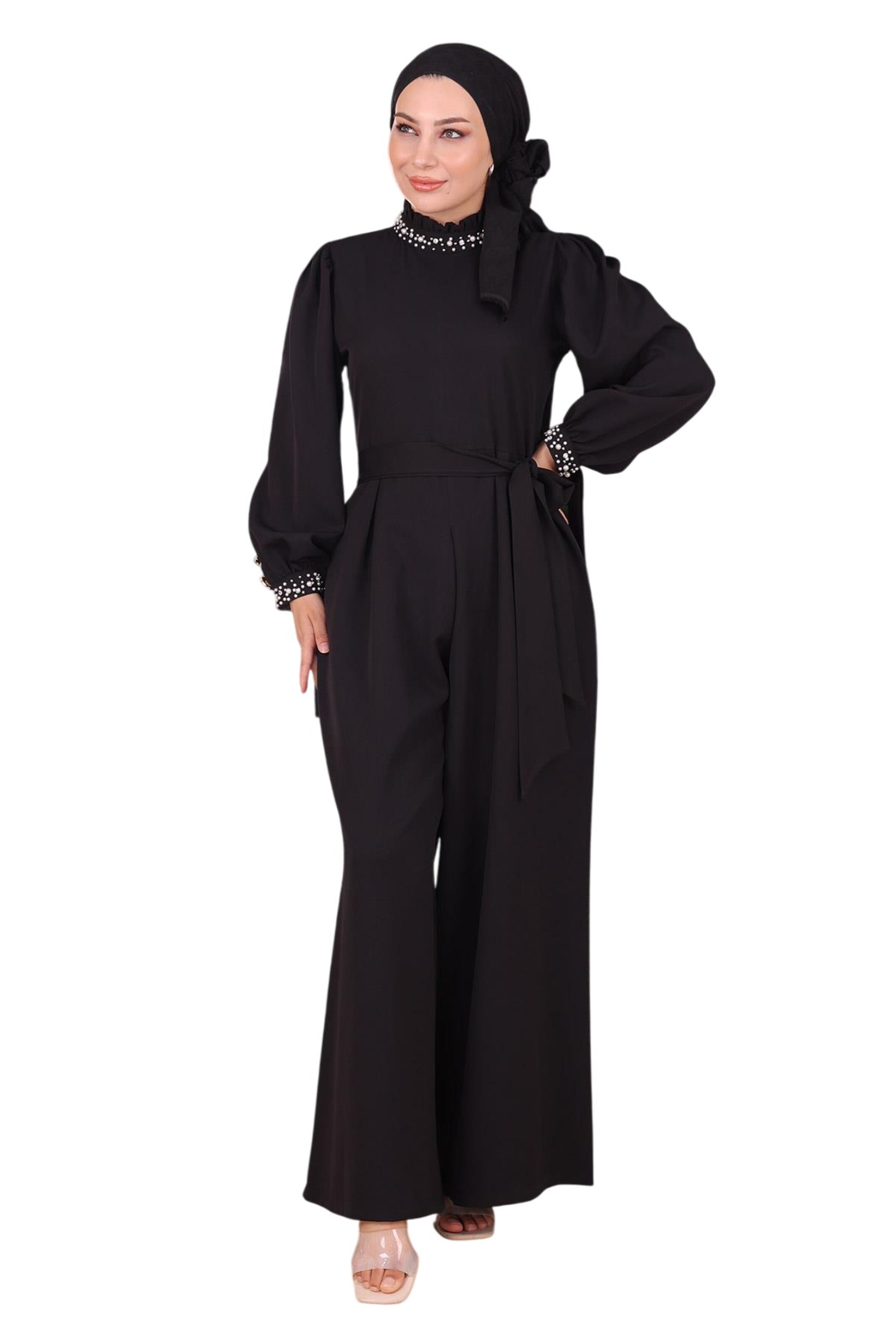 MODAMIHRAM Jumpsuit in Black: front