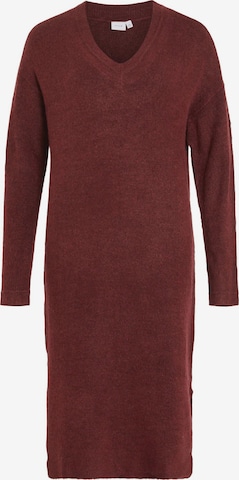 VILA - Vestido de punto en rojo: frente