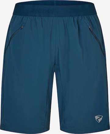 ZIENER Regular Workout Pants 'NALTE' in Blue: front