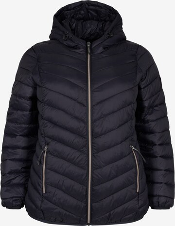 Zizzi Between-season jacket in Black: front