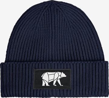Neverless Beanie 'Bär Lineart Polygon' in Blue: front