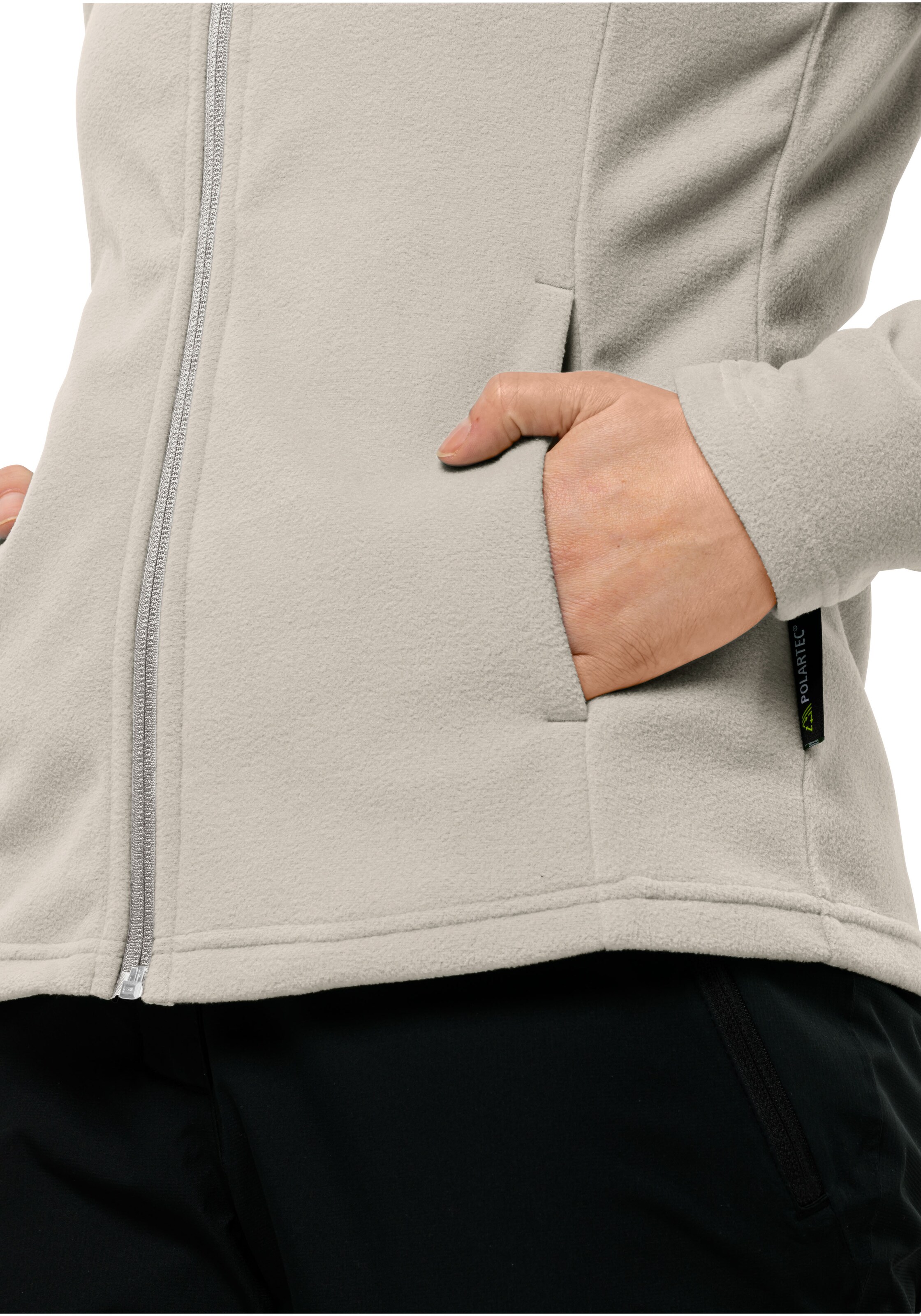 JACK WOLFSKIN Athletic Fleece Jacket in Grey