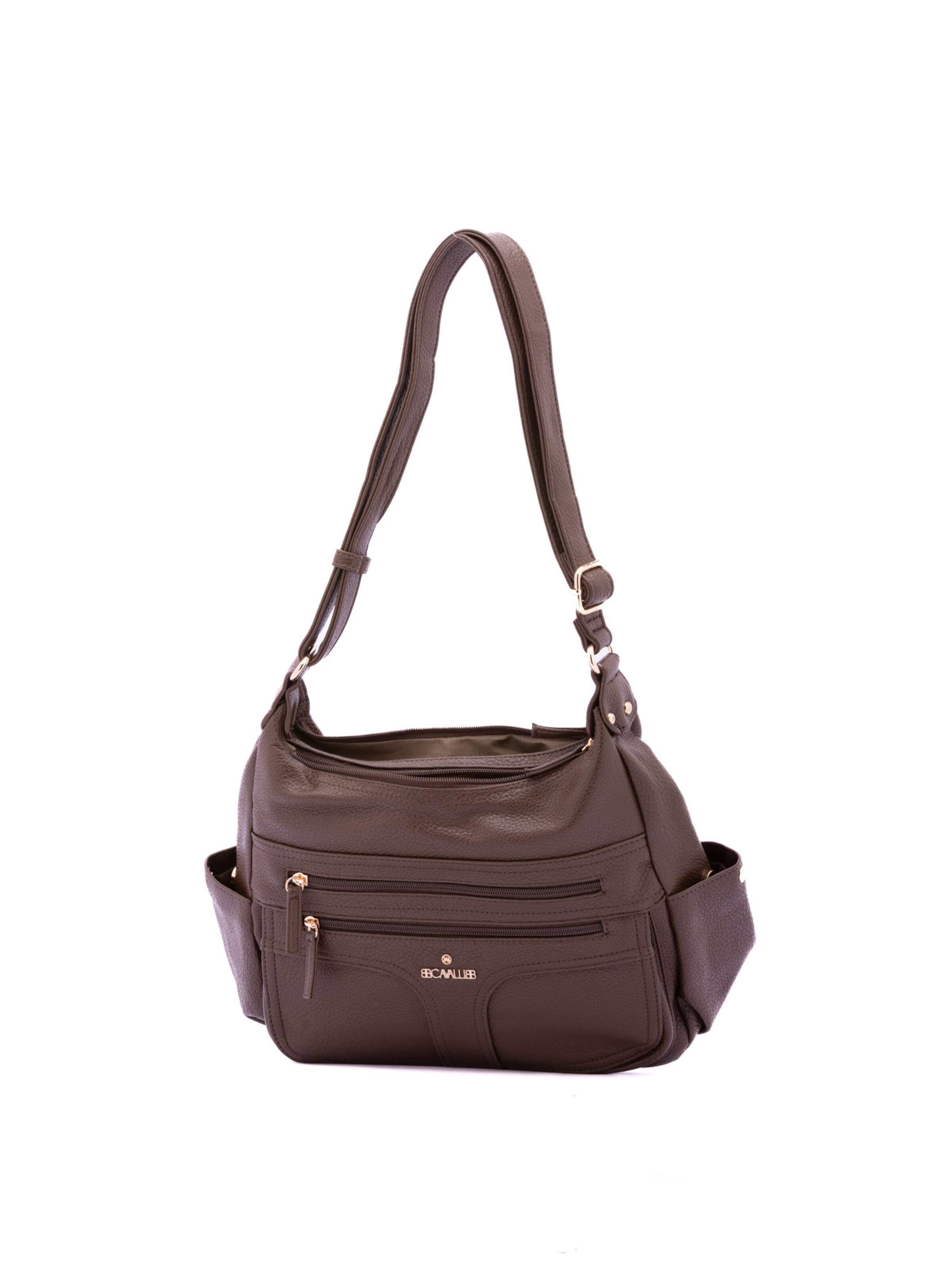 Borsa a spalla 'Borsa a Spalla Donna Ecopelle - Zip e Tasche Multiple' di B. Cavalli in marrone