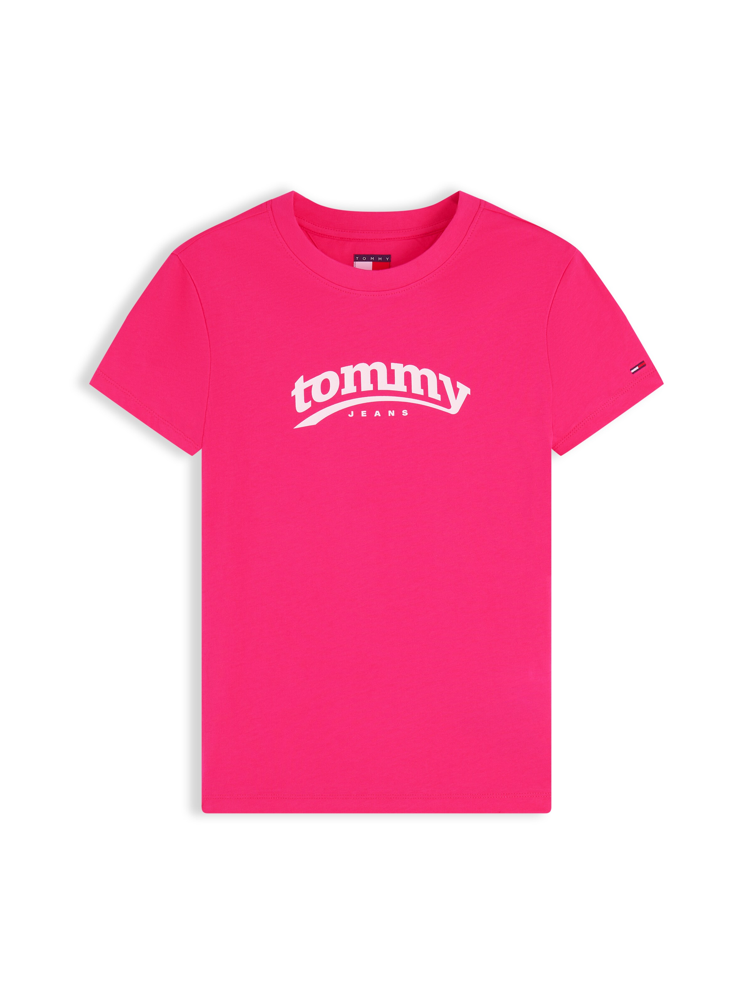 Tommy Jeans Tričko 'ESS' – pink: přední strana