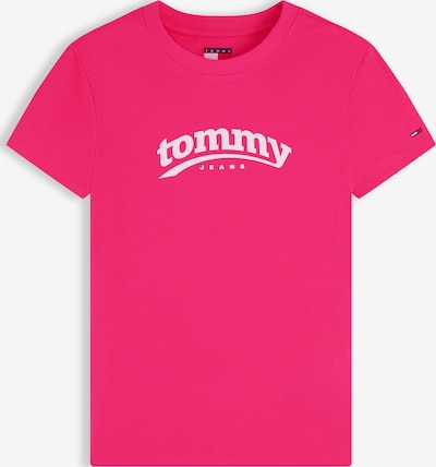 XXS dydžio Marškinėliai 'ESS' iš Tommy Jeans, spalva – rožinė / vilnos balta, Prekių apžvalga