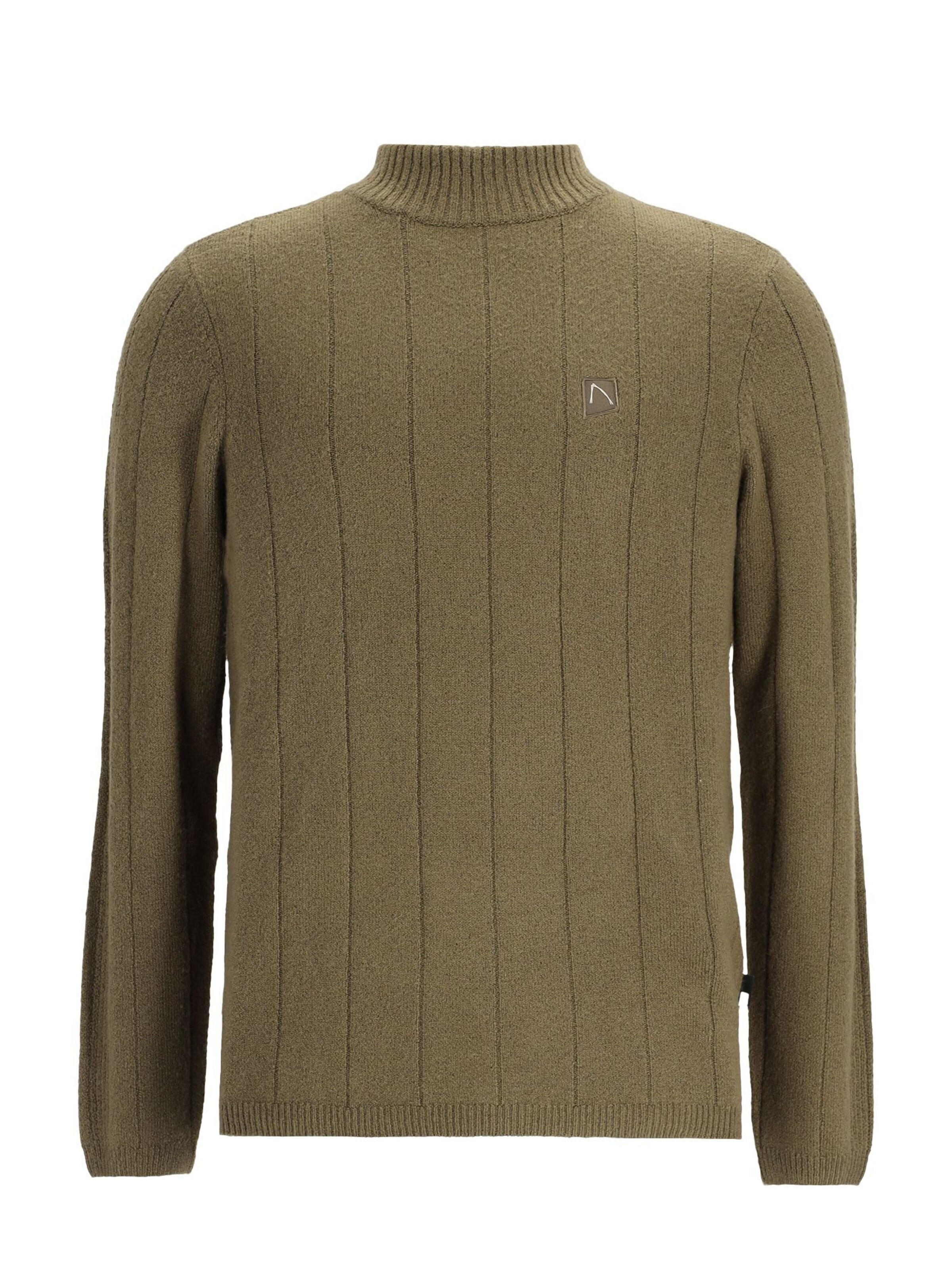 CHASIN' Trui 'Track Mock' in Groen: voorkant