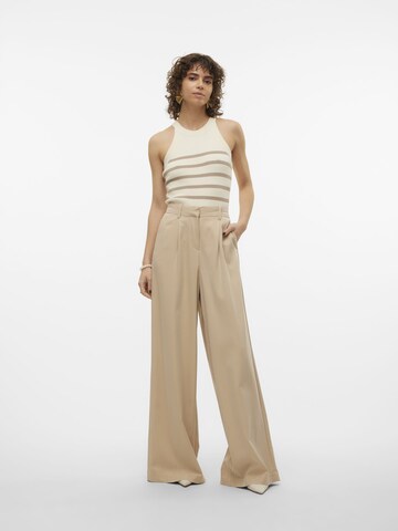 VERO MODA Gebreide top 'SABA' in Beige