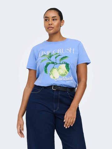 T-shirt 'CARSHANIA' ONLY Carmakoma en bleu : devant