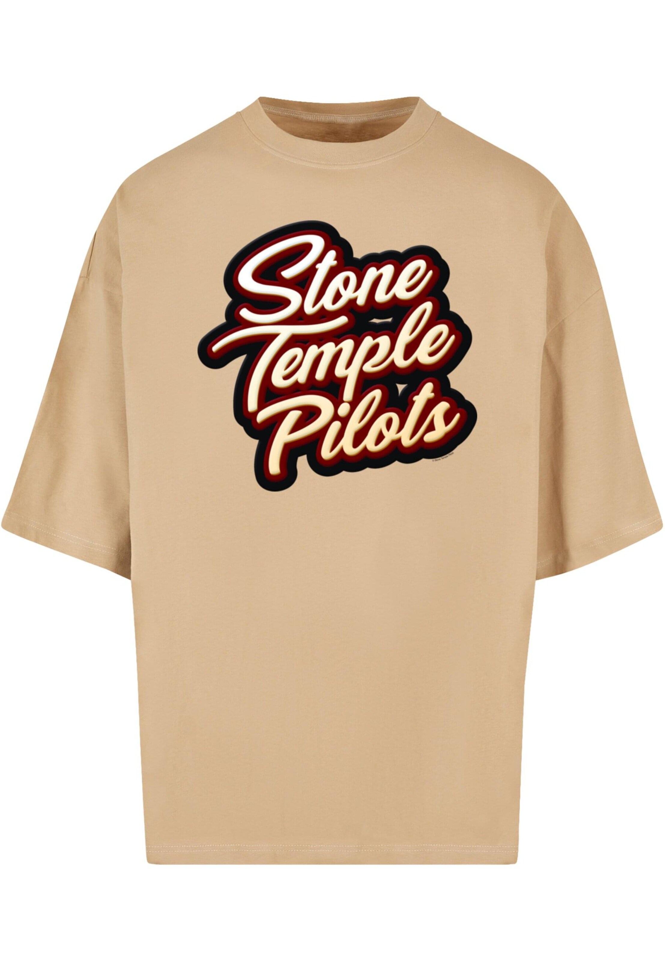 Merchcode T-Shirt 'Stone Temple Pilots - Script Master' in Beige: Vorderseite