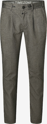 TIMEZONE Slimfit Bundfaltenhose 'Charly' in Grau: Vorderseite