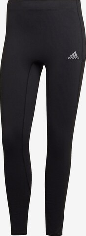 ADIDAS SPORTSWEAR Skinny Workout Pants 'Fast' in Black: front