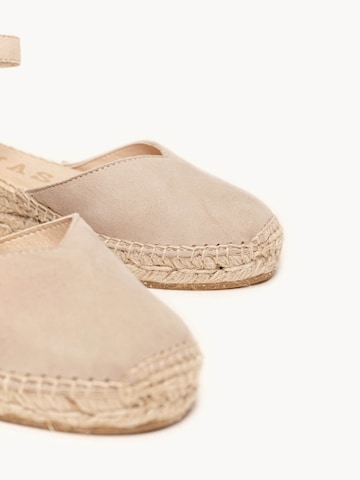 Alhamas - Sandalias con hebilla 'Alpargata Cuña 5 cm' en gris
