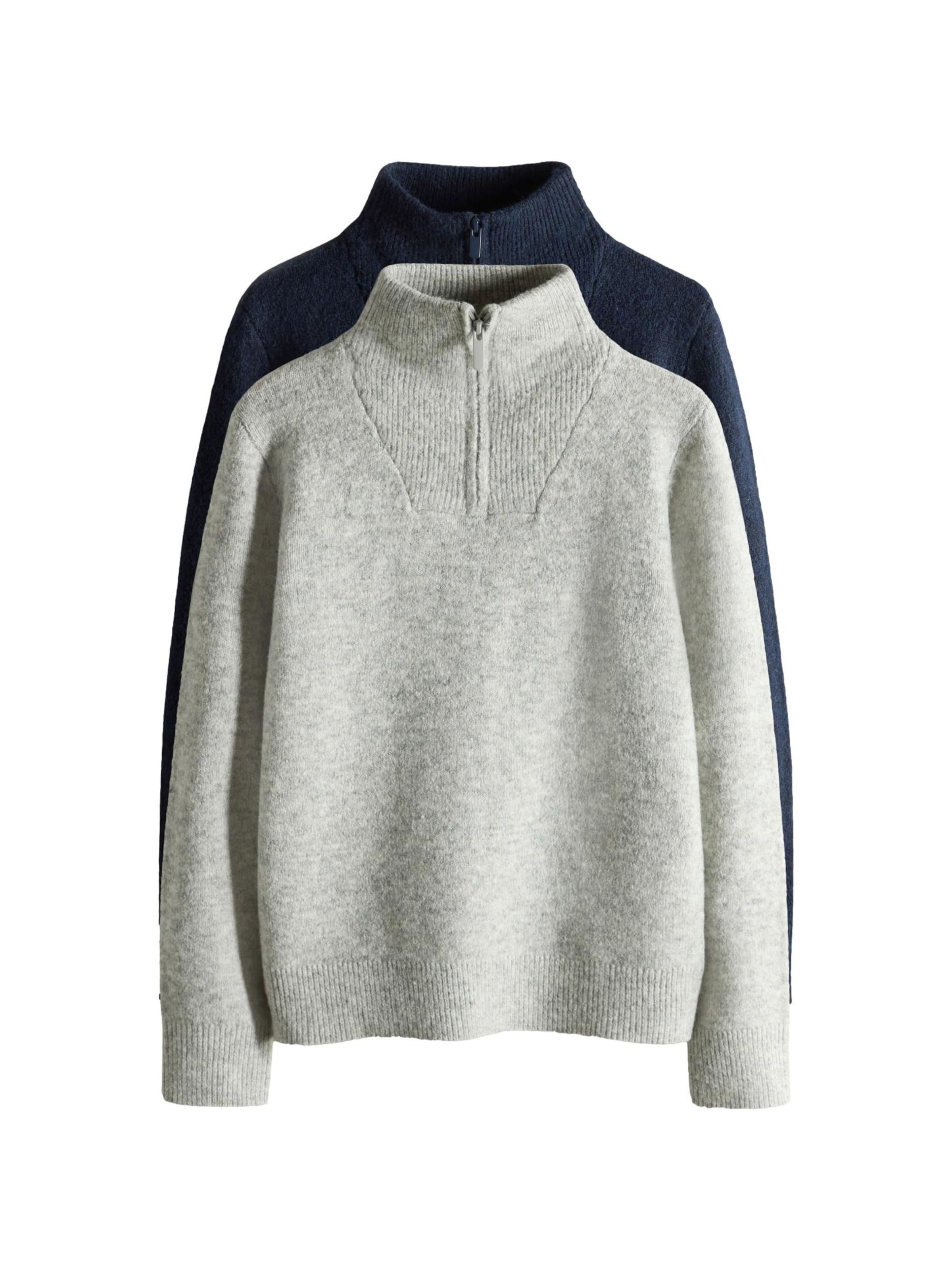The Set Pullover in Blau: Vorderseite