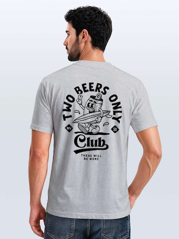 Neverless Shirt 'Two Beers only Backprint' in Grey: front