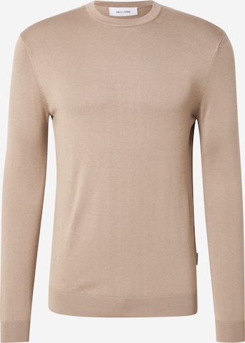 Only & Sons Trui 'ONSWYLER' in Beige: voorkant