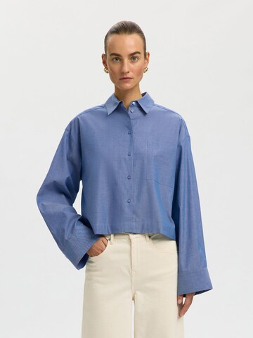 SELECTED Blouse in Blue: front