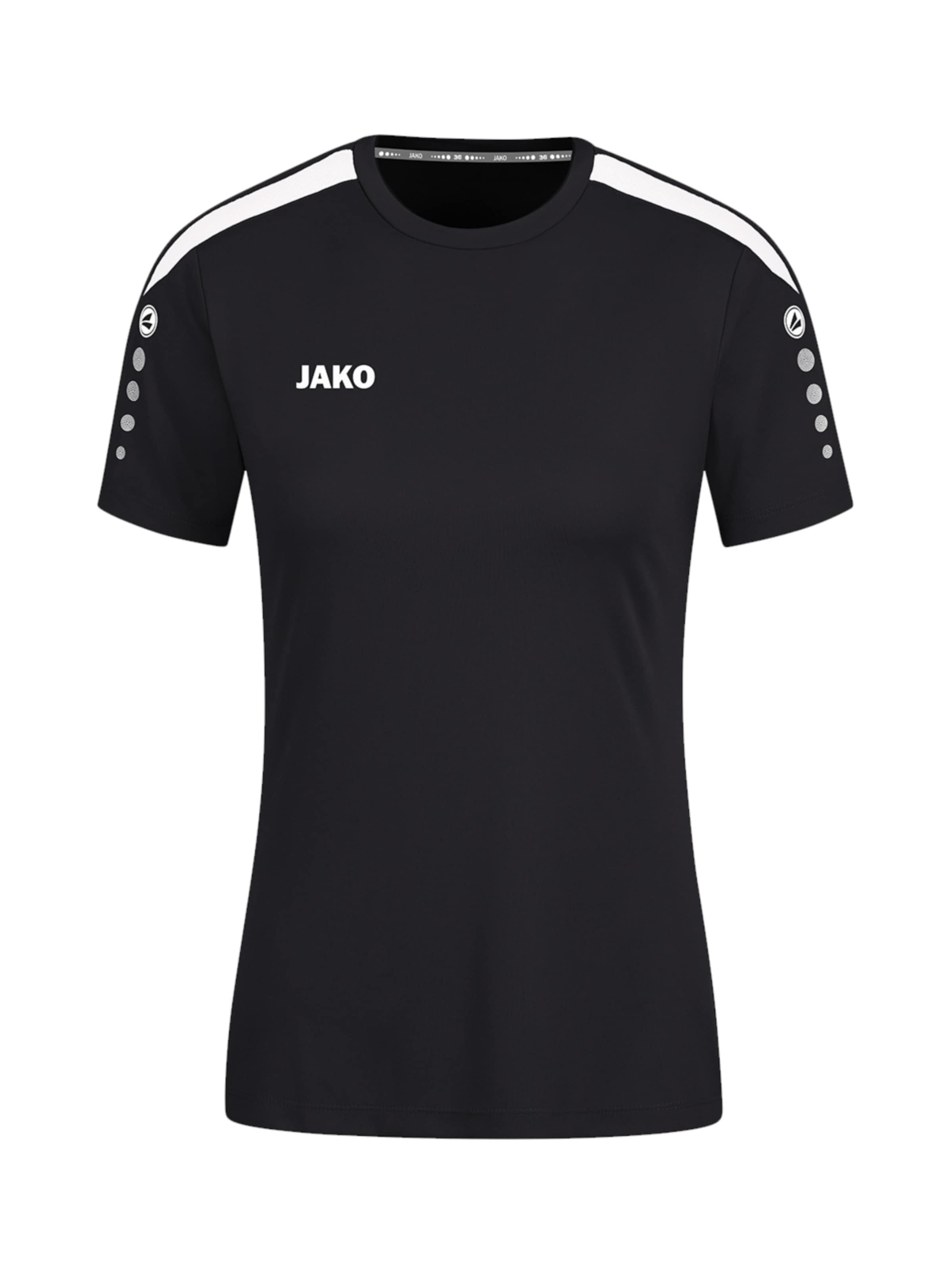 JAKO Performance Shirt 'Power' in Black: front
