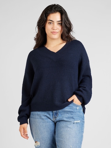 Noisy May Curve Pullover 'BALANCE' in Blau: predná strana