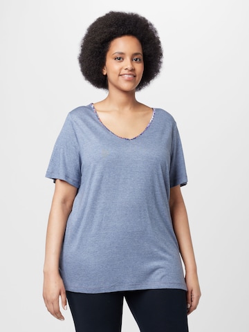 Esprit Curves T-shirt i blå: framsida