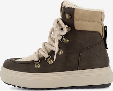 US POLO ASSN. Schnürstiefelette 'Icy' in Braun: Vorderseite