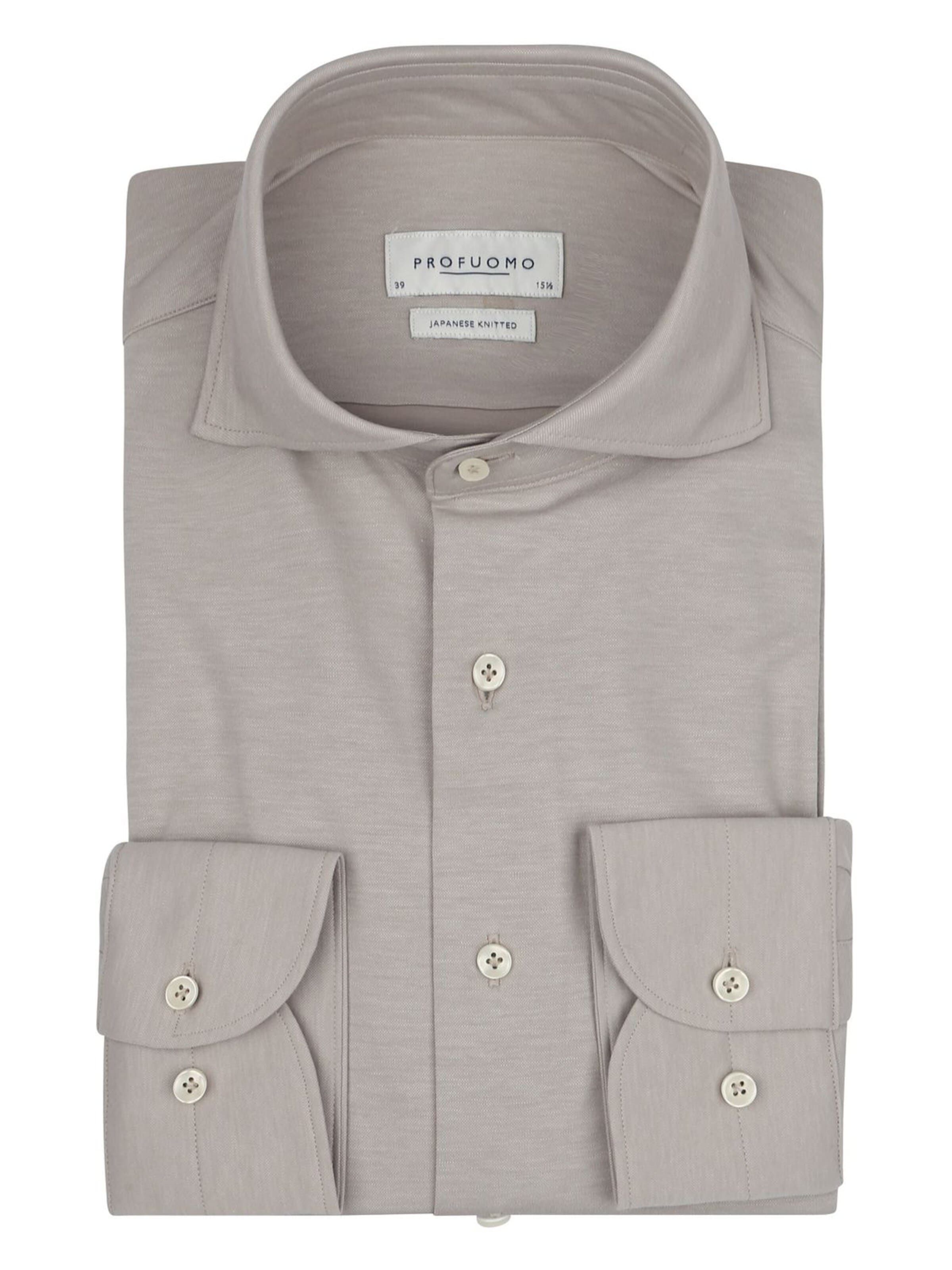 Profuomo Button Up Shirt 'Sky Blue' in Beige: front