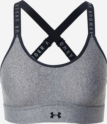 UNDER ARMOUR Medium Support Sports Bra 'Infinity' in Grey: front