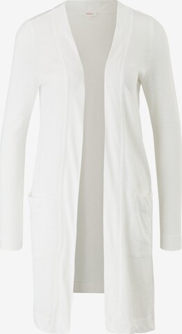 s.Oliver Knit Cardigan in White: front