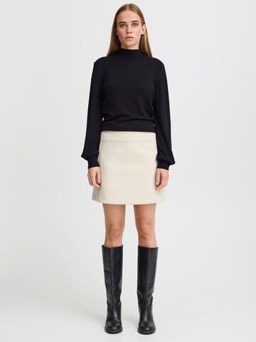 ICHI - Falda 'IH Wooly' en beige