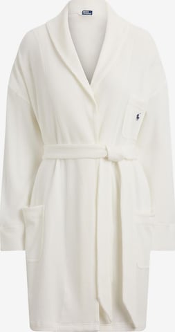 Peignoir court ' Club Waffle ' Polo Ralph Lauren en blanc : devant