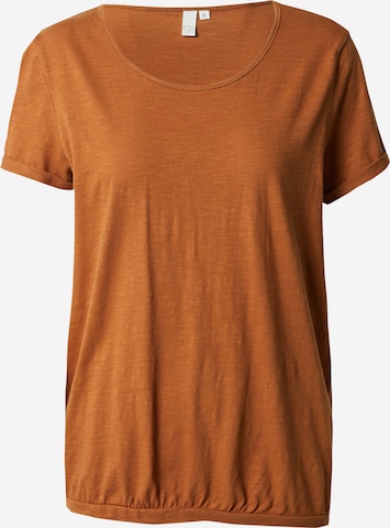 QS T-shirt i brun: framsida