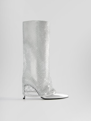 Bershka Stiefel in Silber